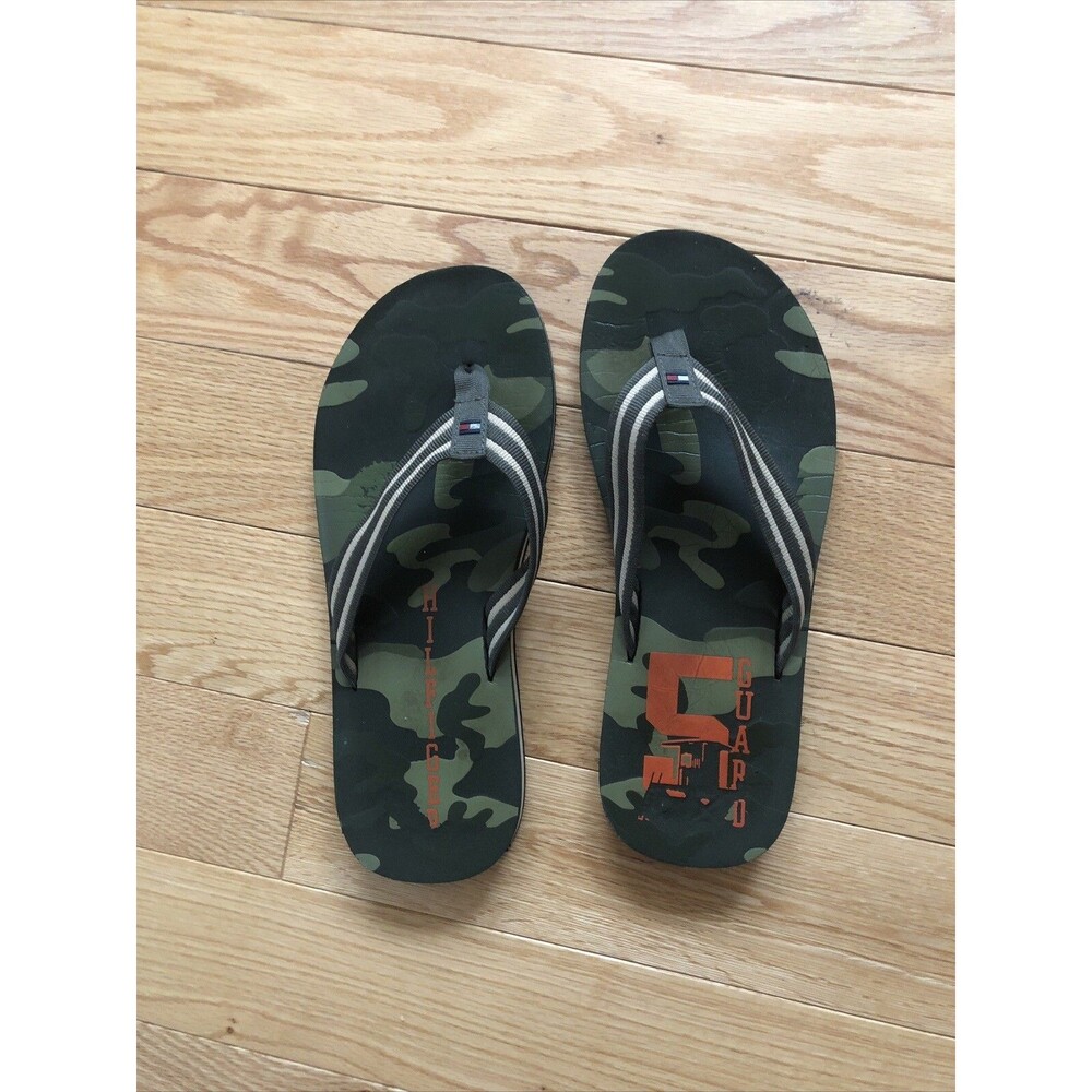 Tommy Hilfiger Guard 5 Flip Flops Size 11 Mens Camo Pre-owned